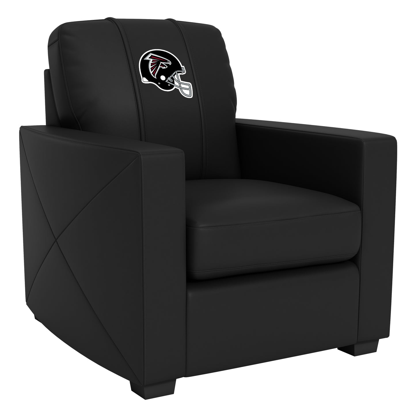 Silver Club Chair with Atlanta Falcons Helmet Logo