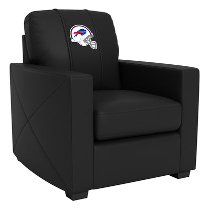 Silver Club Chair with  Buffalo Bills Helmet Logo