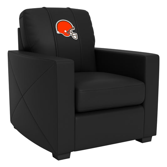 Silver Club Chair with  Cleveland Browns Helmet Logo