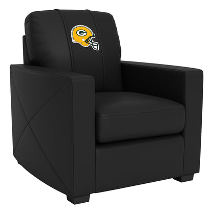 Silver Club Chair with  Green Bay Packers Helmet Logo