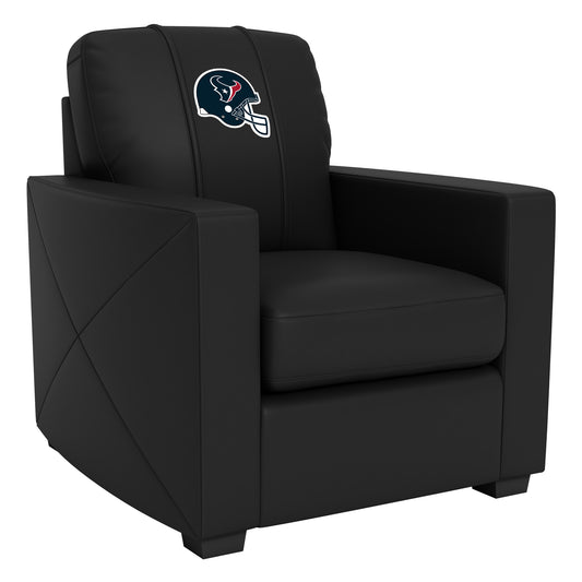 Silver Club Chair with  Houston Texans Helmet Logo