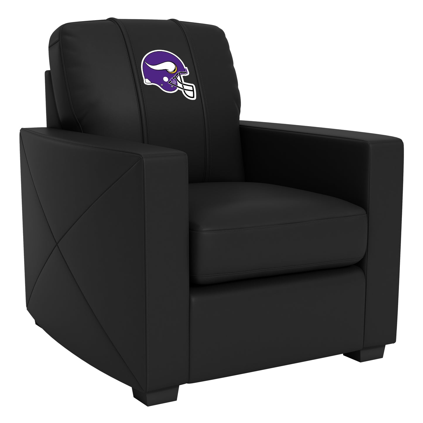 Silver Club Chair with  Minnesota Vikings Helmet Logo