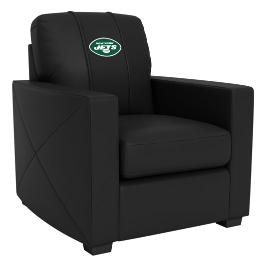 Silver Club Chair with  New York Jets Primary Logo