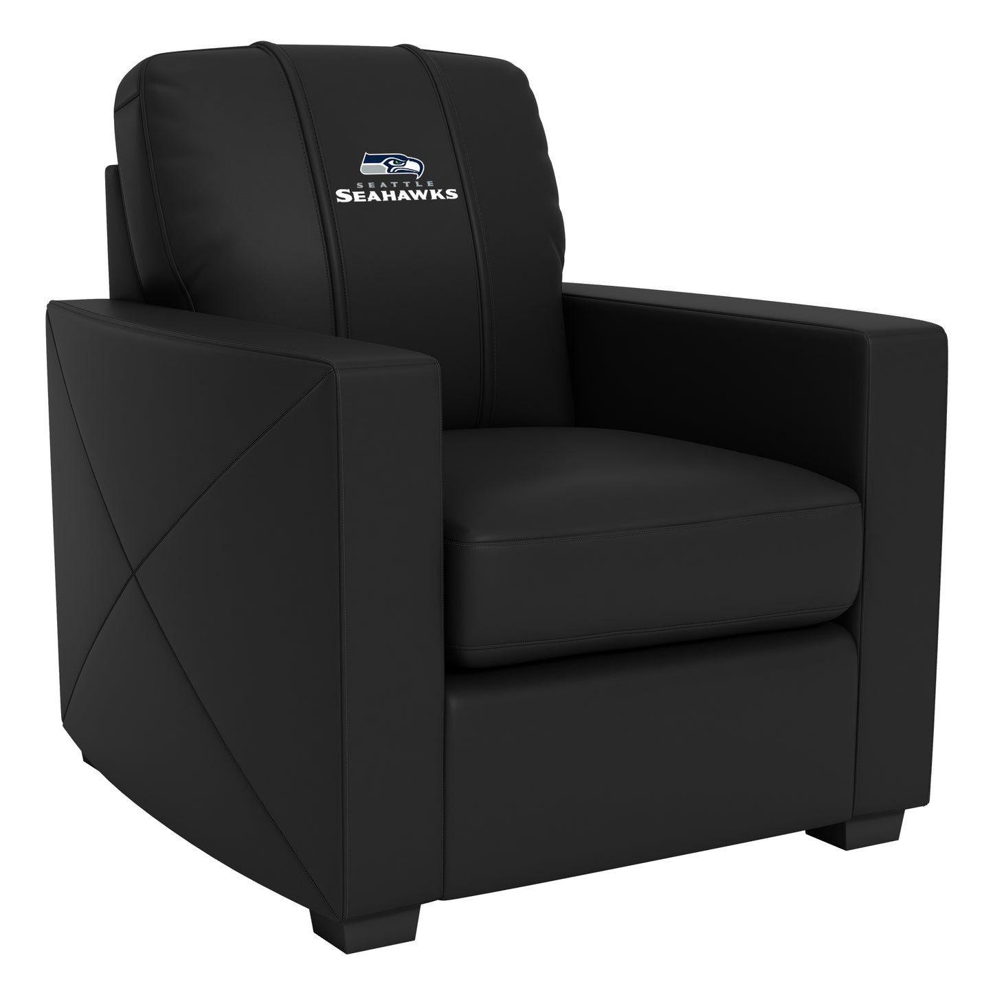 Silver Club Chair with  Seattle Seahawks Secondary Logo