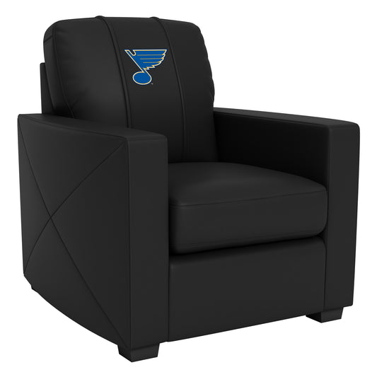 Silver Club Chair with St. Louis Blues Logo