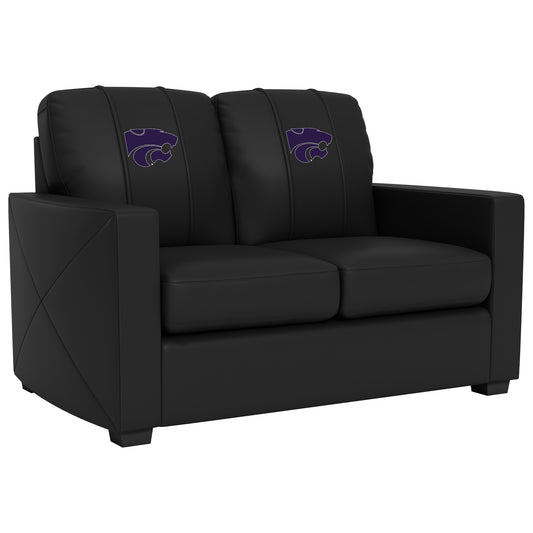 Silver Loveseat with Kansas State Wildcats Logo