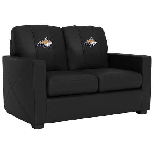 Silver Loveseat with Montana State Bobcats Primary Logo