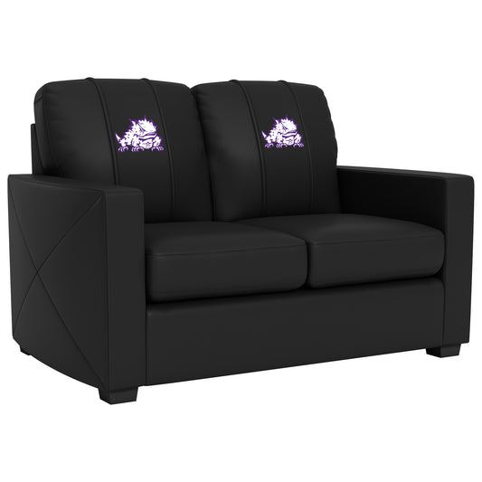 Silver Loveseat with TCU Horned Frogs Secondary