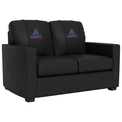 Silver Loveseat with Arizona Diamondbacks Cooperstown Primary