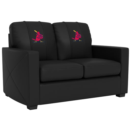 Silver Loveseat with St Louis Cardinals Cooperstown Primary