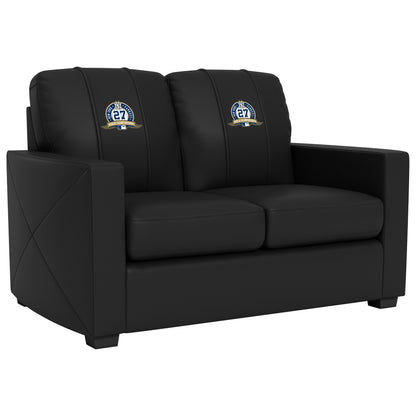 Silver Loveseat with New York Yankees 27th Champ