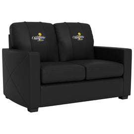 Silver Loveseat with Golden State Warriors 2022 Champions Logo