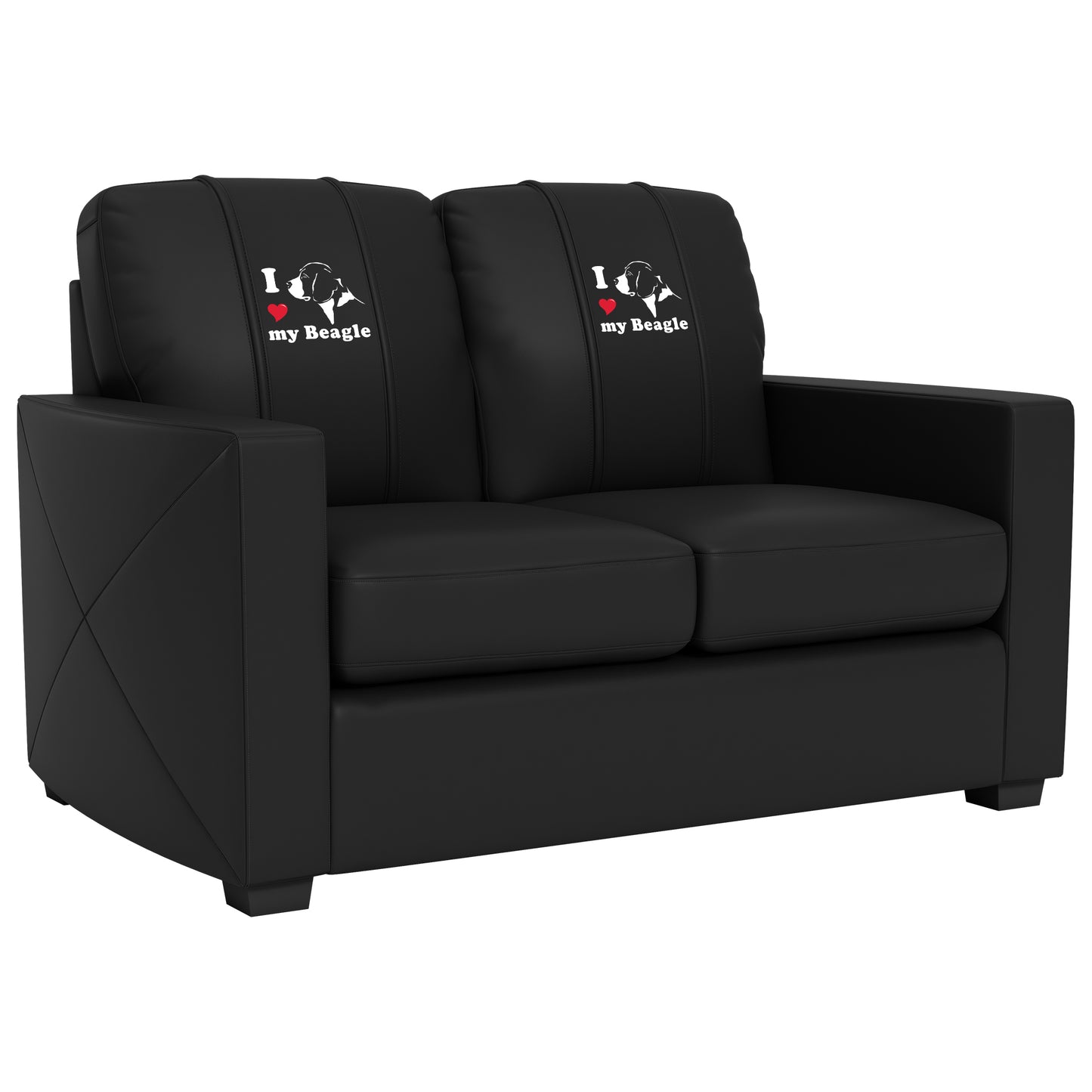 Silver Loveseat with Beagle Logo Panel