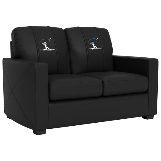 Silver Loveseat with Home Run Swing Logo Panel