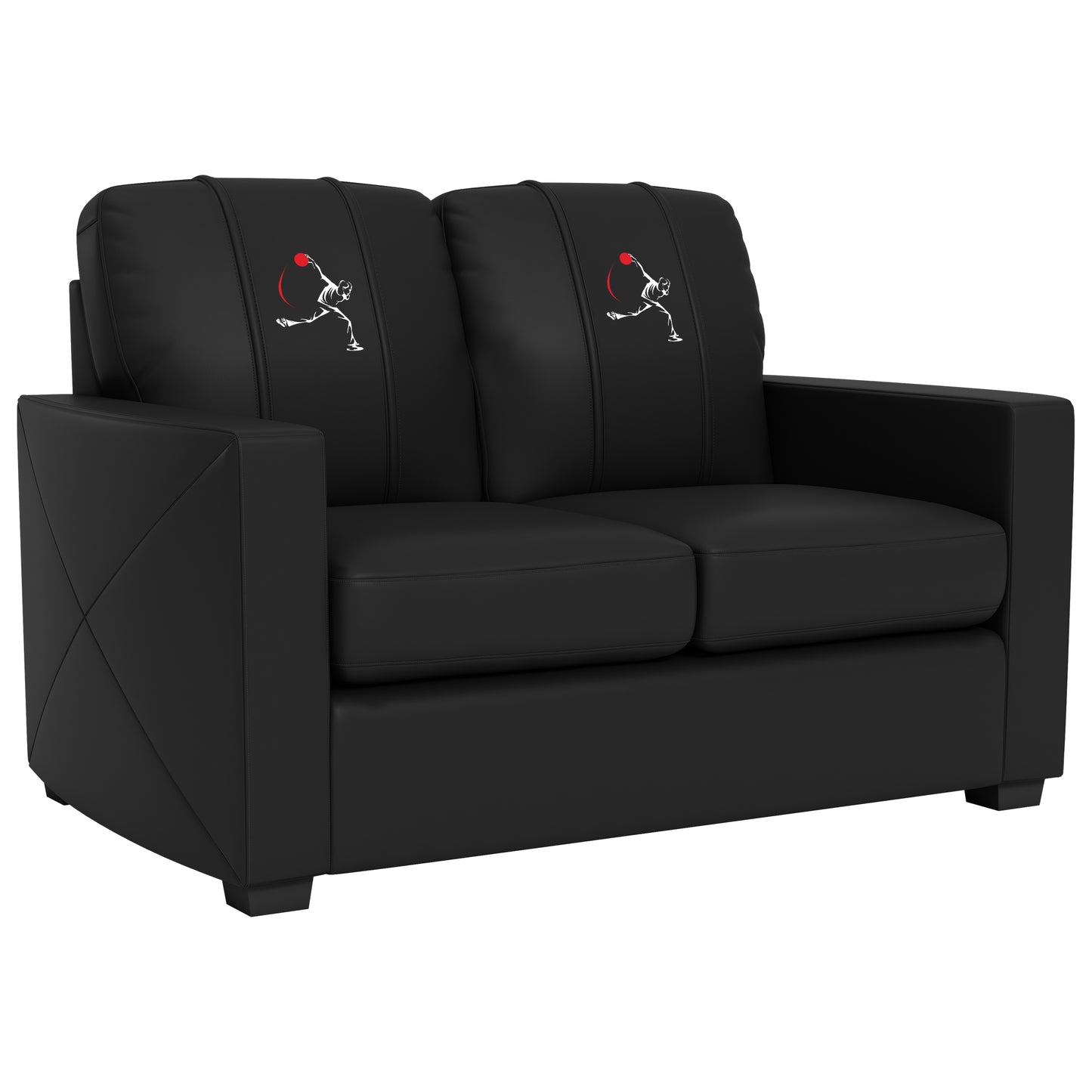 Silver Loveseat with Bowler Logo Panel