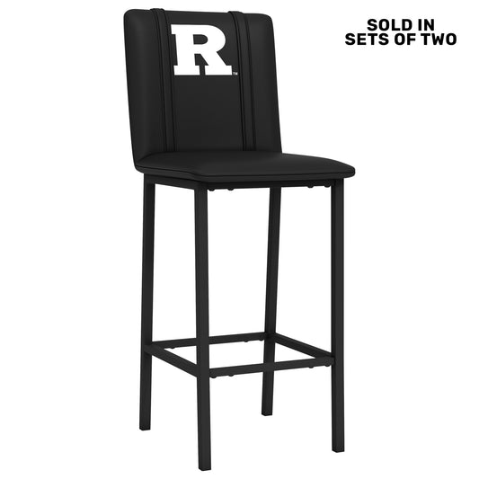 Bar Stool 500 with Rutgers Scarlet Knights White Logo Set of 2