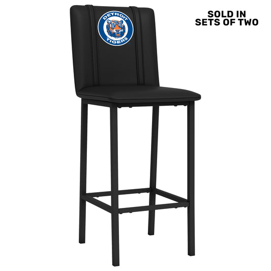 Bar Stool 500 with Detroit Tigers Cooperstown Set of 2