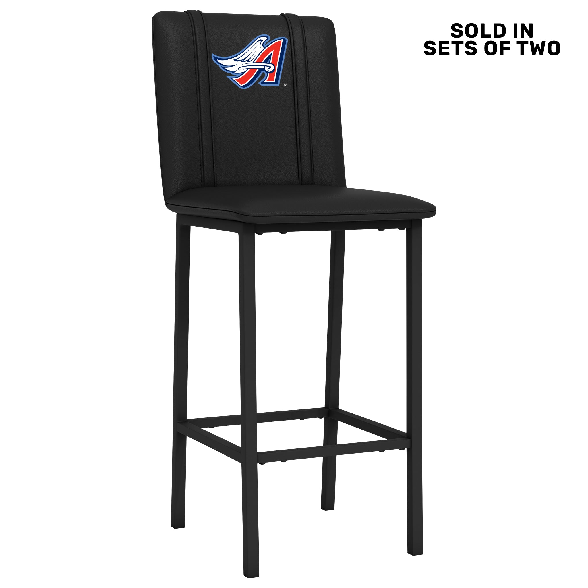 Bar Stool 500 with California Angels Cooperstown Primary Set of 2