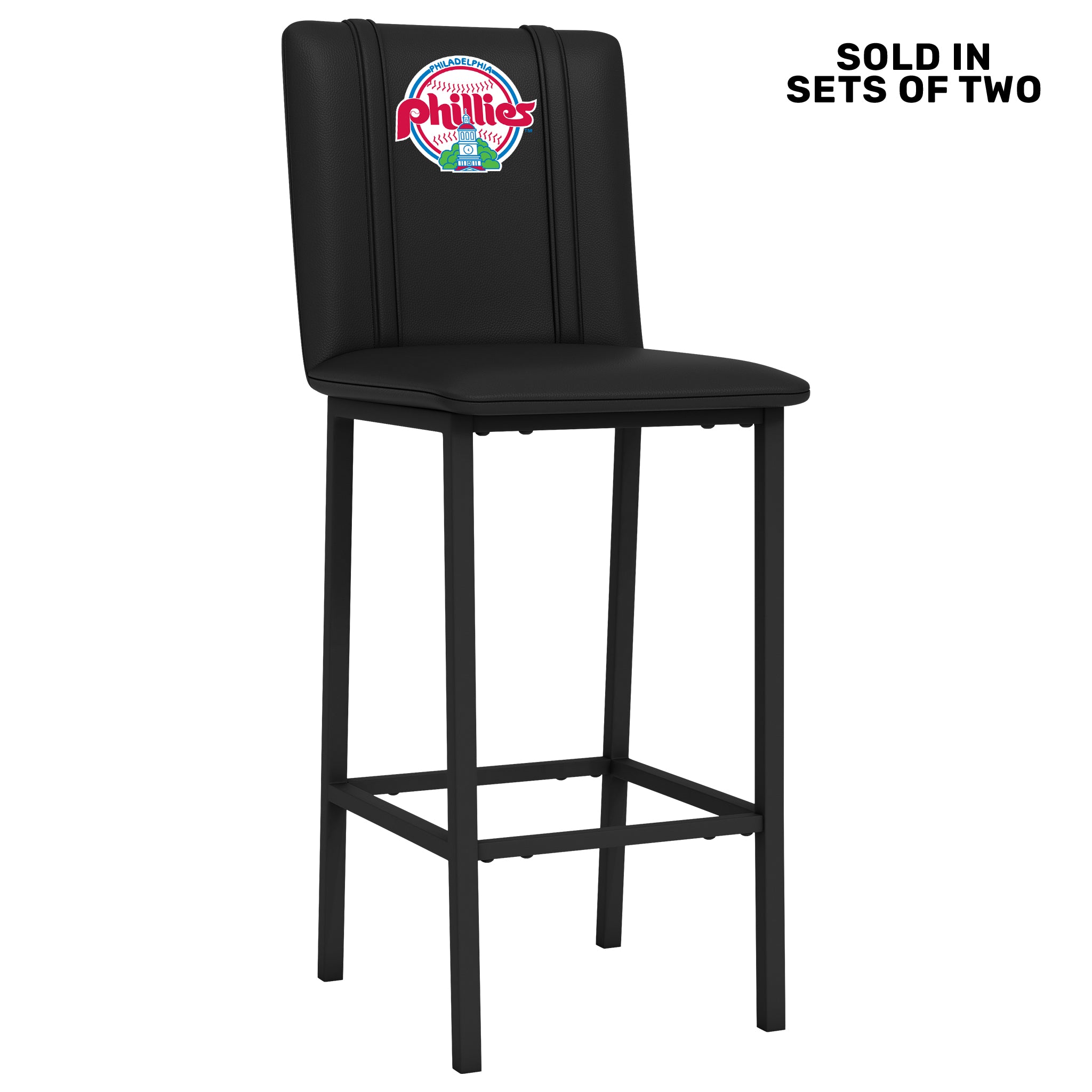 Bar Stool 500 with Philadelphia Phillies Cooperstown Primary Set of 2
