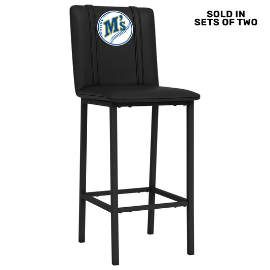 Bar Stool 500 with Seattle Mariners Cooperstown Secondary Set of 2
