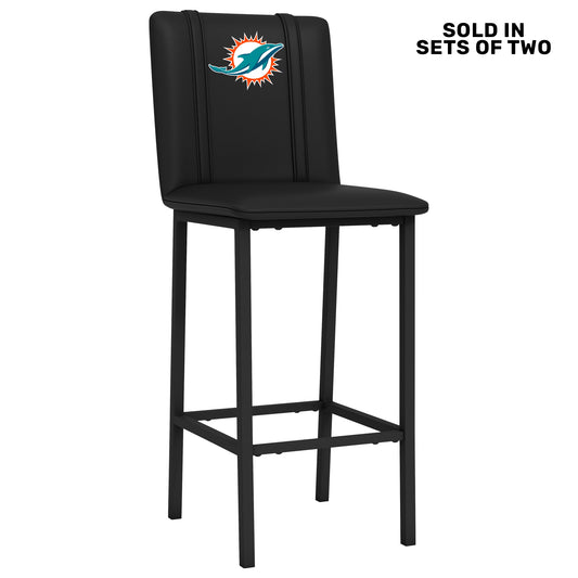 Bar Stool 500 with Miami Dolphins Primary Logo Set of 2