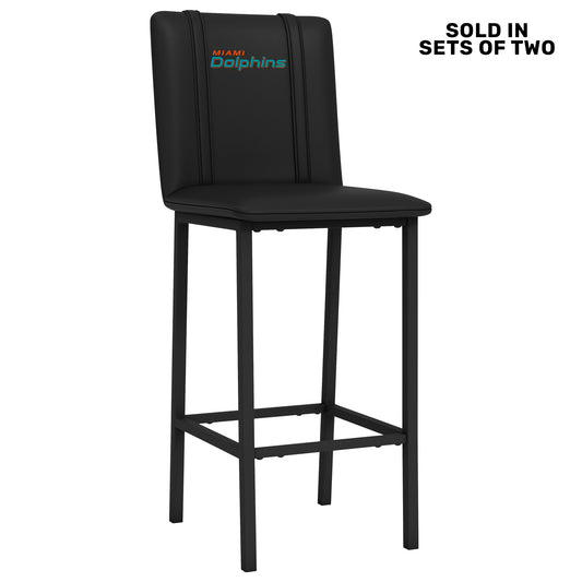 Bar Stool 500 with Miami Dolphins Secondary Logo Set of 2