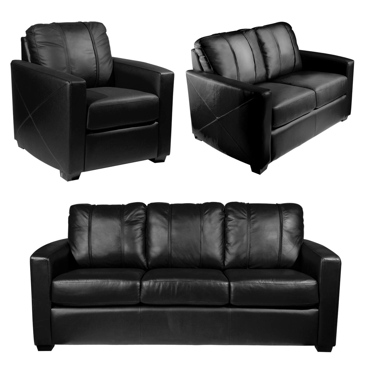 Stationary Seating Collection Commercial Grade Black Upholstery Without Logo
