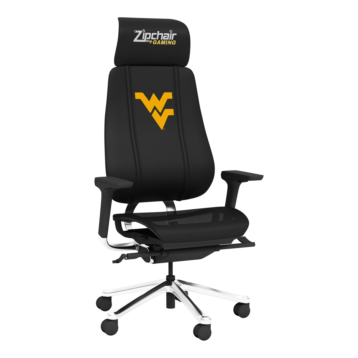 PhantomX Gaming Chair with West Virginia Mountaineers Logo