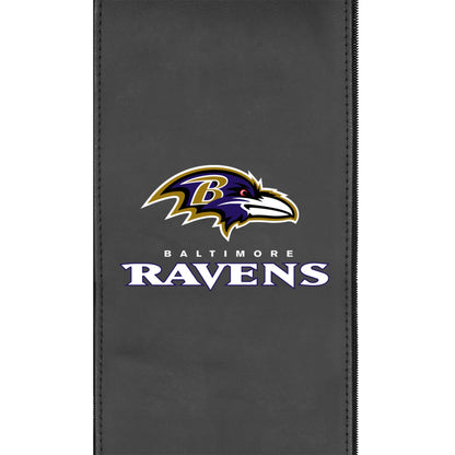 Silver Club Chair with Baltimore Ravens Secondary Logo