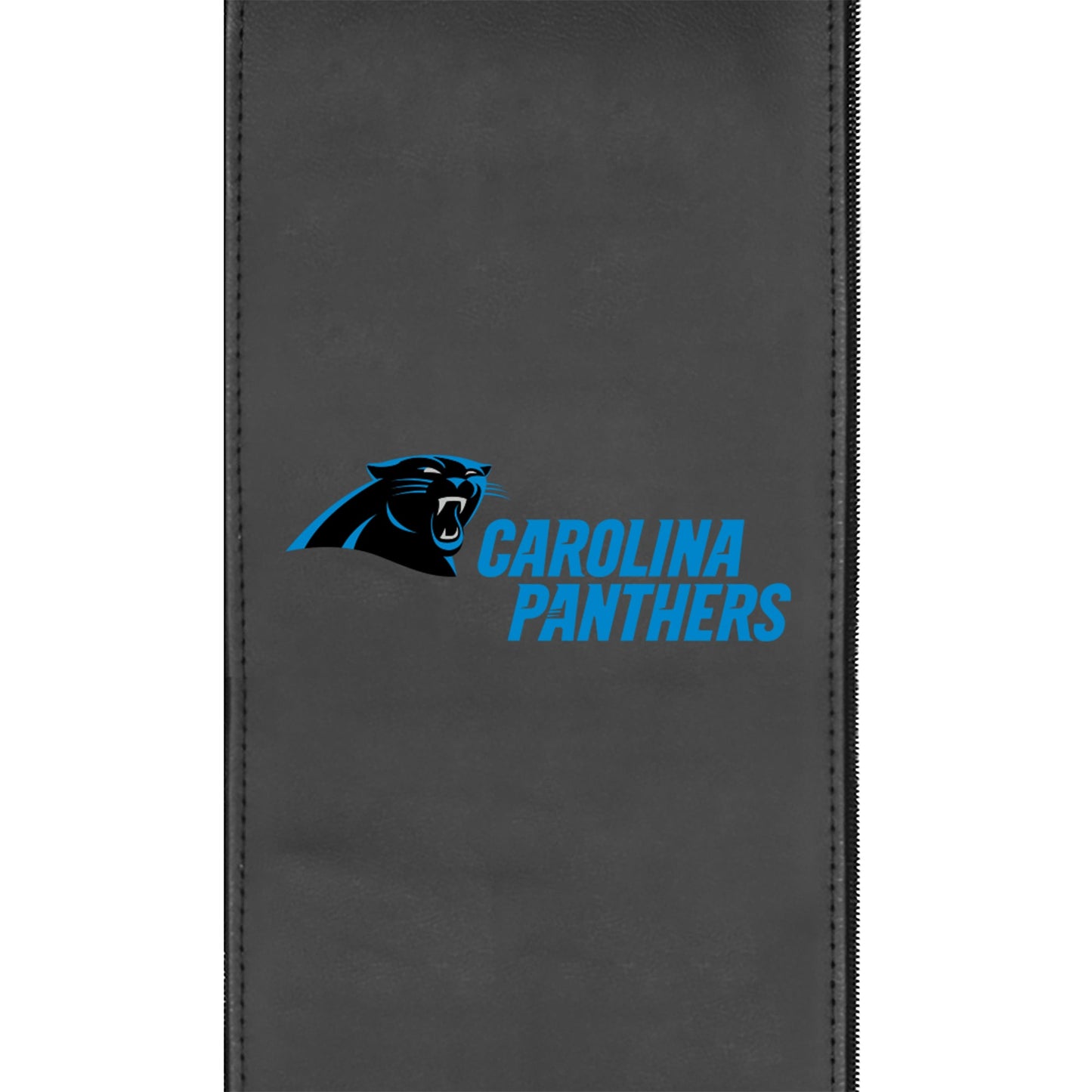 Silver Loveseat with  Carolina Panthers Secondary Logo