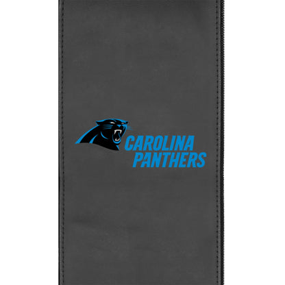 Silver Loveseat with  Carolina Panthers Secondary Logo