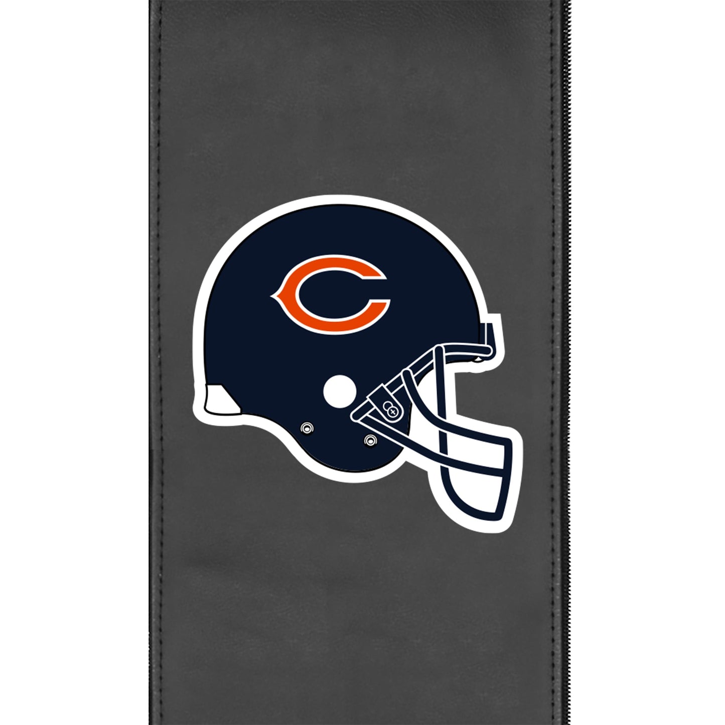 Silver Loveseat with  Chicago Bears Helmet Logo