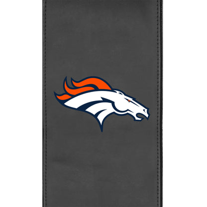 Silver Sofa with  Denver Broncos Primary Logo