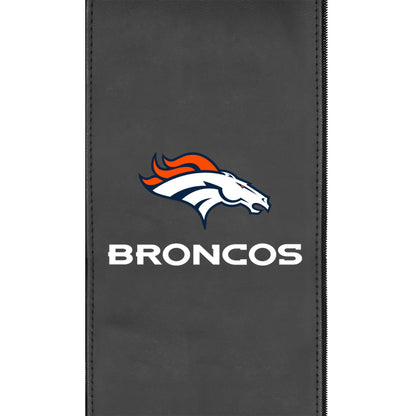 Silver Sofa with  Denver Broncos Secondary Logo