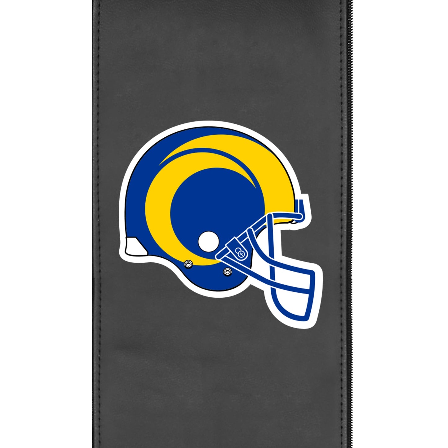 Silver Loveseat with  Los Angeles Rams Helmet Logo