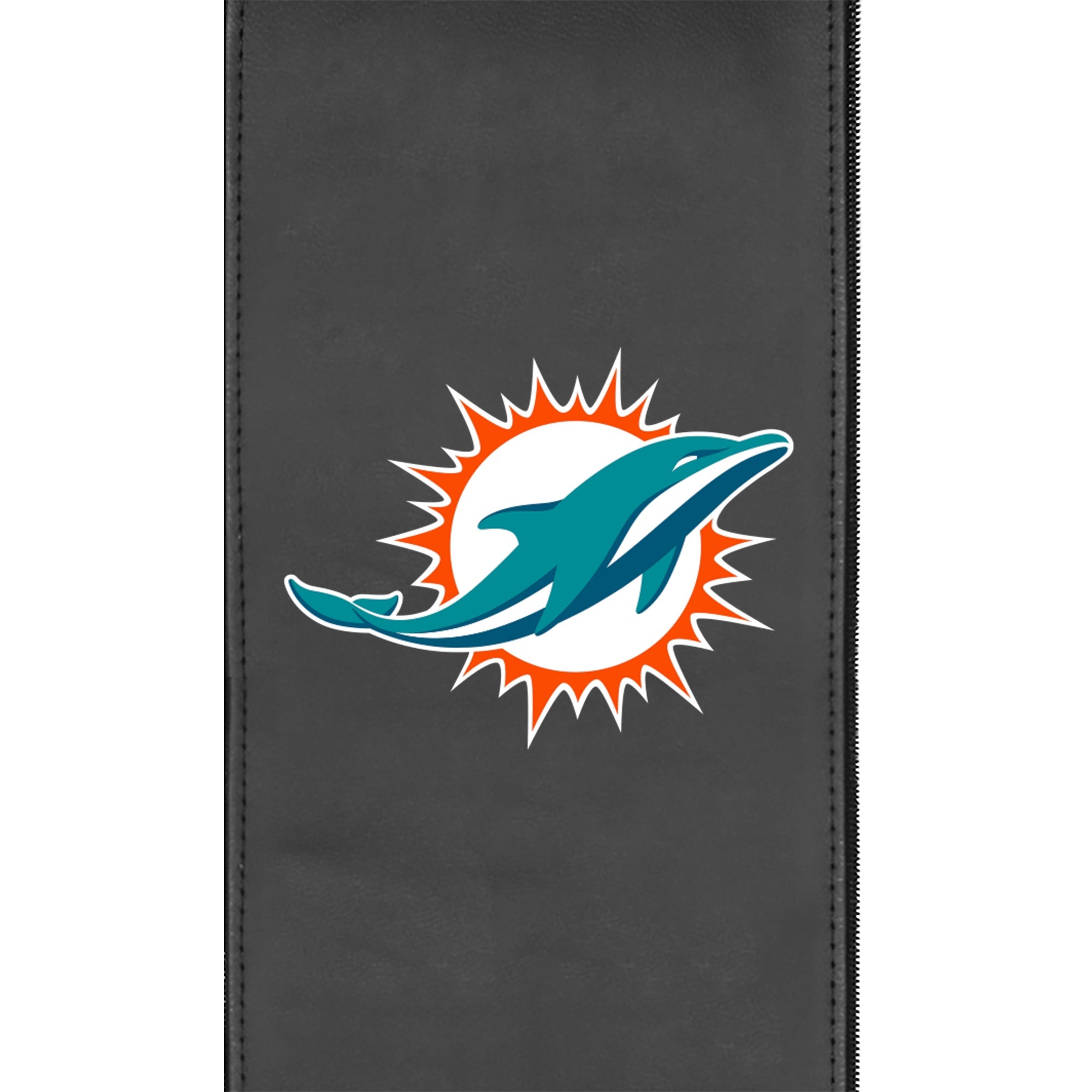Silver Club Chair with  Miami Dolphins Primary Logo