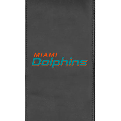 Silver Sofa with  Miami Dolphins Secondary Logo