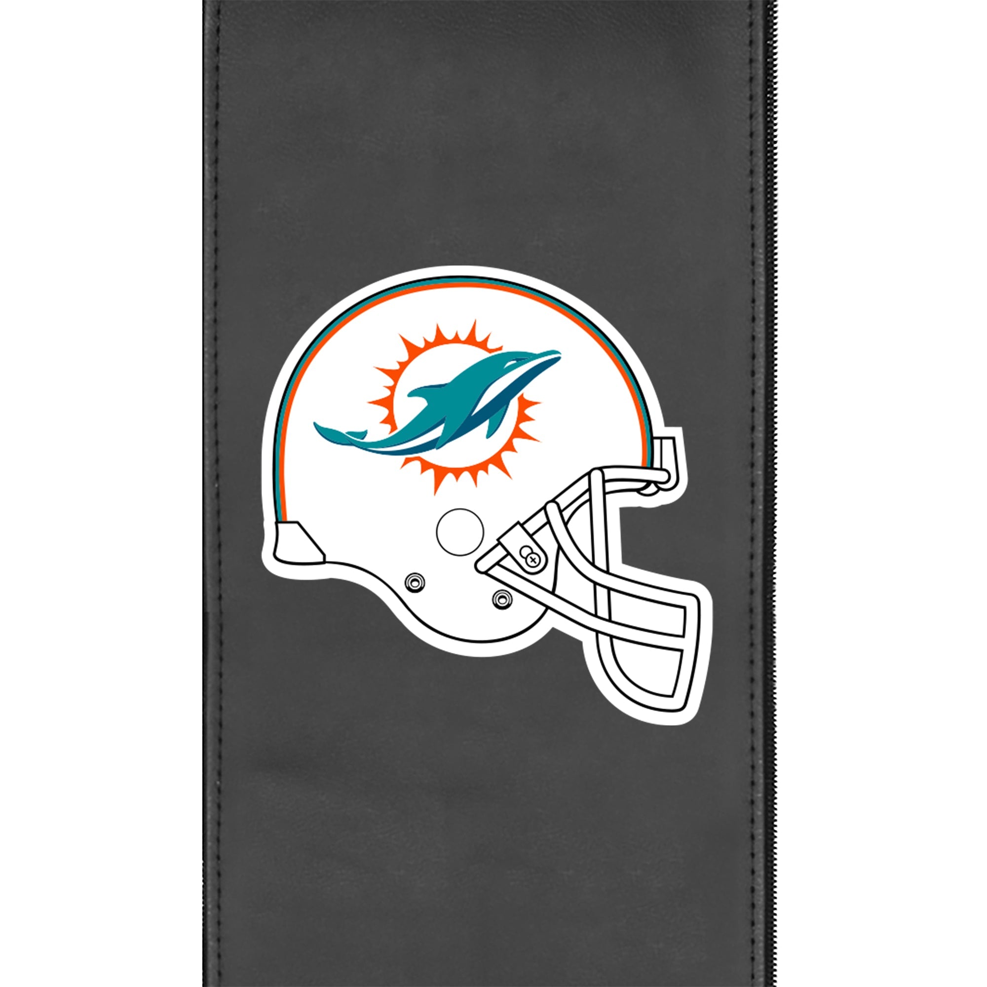 Silver Sofa with  Miami Dolphins Helmet Logo
