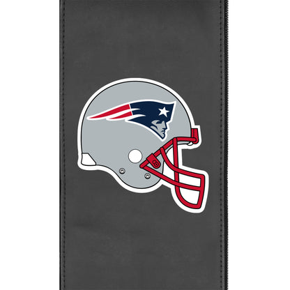 Silver Loveseat with  New England Patriots Helmet Logo