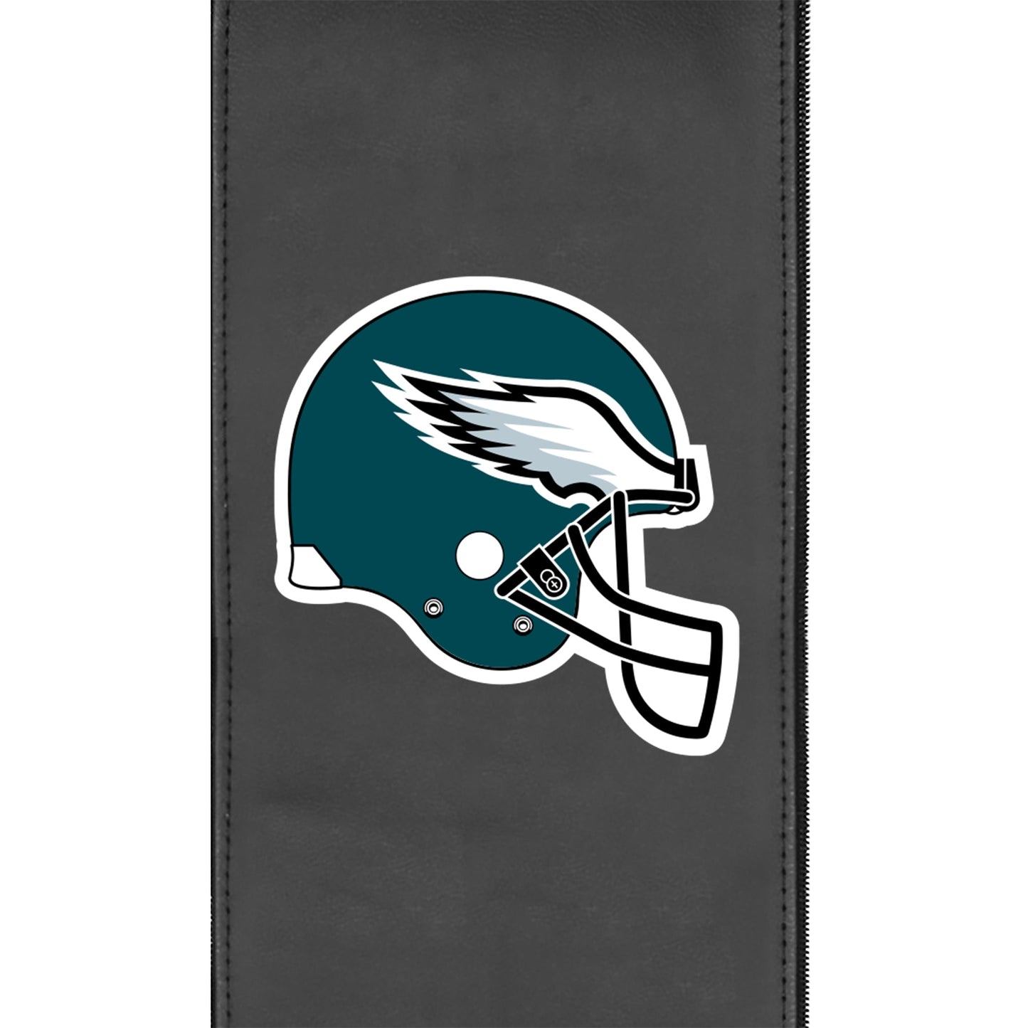 Silver Loveseat with  Philadelphia Eagles Helmet Logo