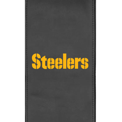Silver Sofa with  Pittsburgh Steelers Secondary Logo