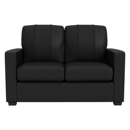 Silver Loveseat with Oakland Athletics Logo
