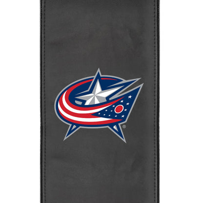 Silver Loveseat with Columbus Blue Jackets Logo