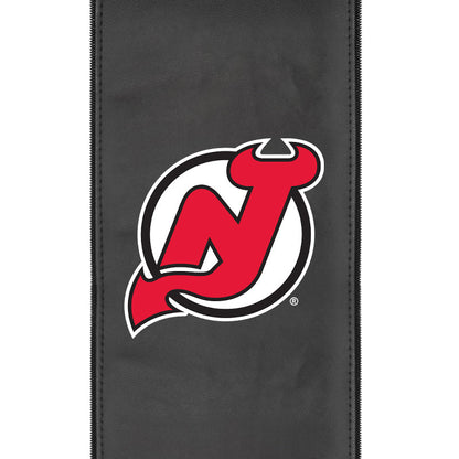 Silver Sofa with New Jersey Devils Logo