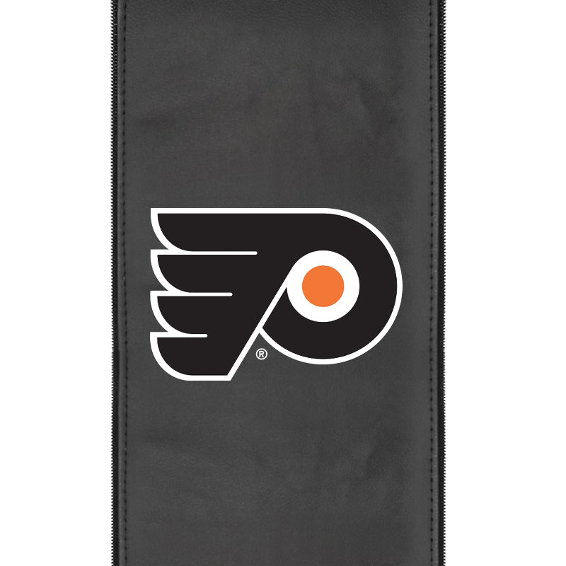 Silver Sofa with Philadelphia Flyers Logo