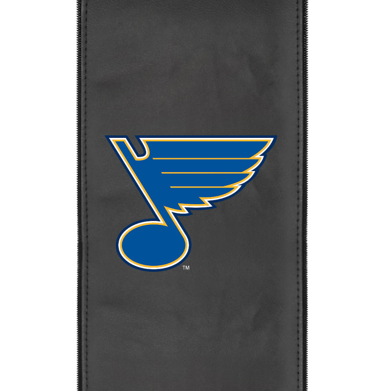 Silver Loveseat with St. Louis Blues Logo