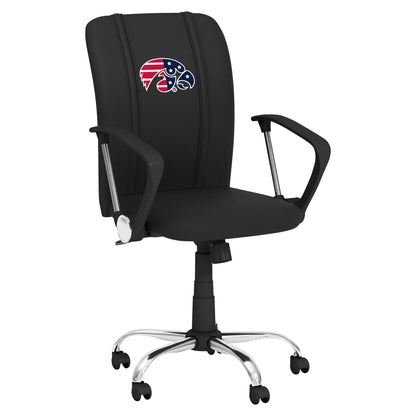 Curve Task Chair with Iowa Hawkeyes Patriotic Primary Logo
