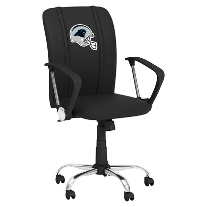 Curve Task Chair with  Carolina Panthers Helmet Logo
