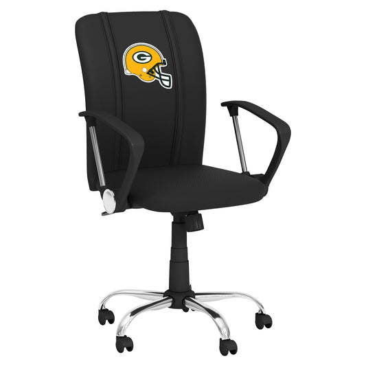 Curve Task Chair with  Green Bay Packers Helmet Logo