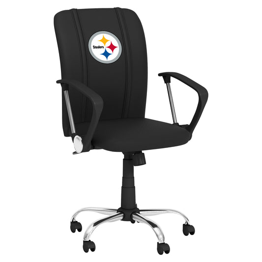 Curve Task Chair with  Pittsburgh Steelers Primary Logo